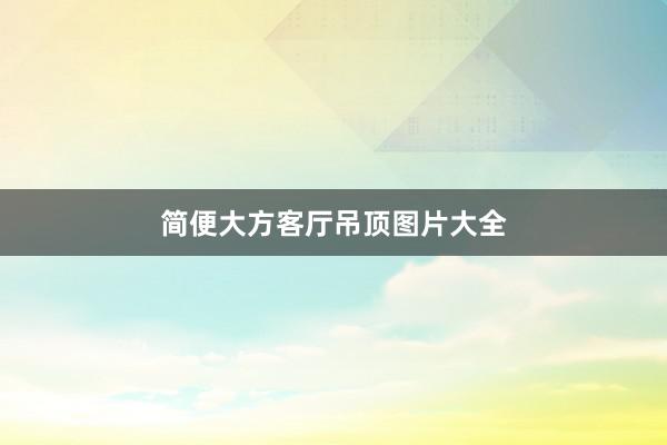 简便大方客厅吊顶图片大全