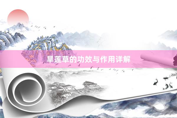 旱莲草的功效与作用详解